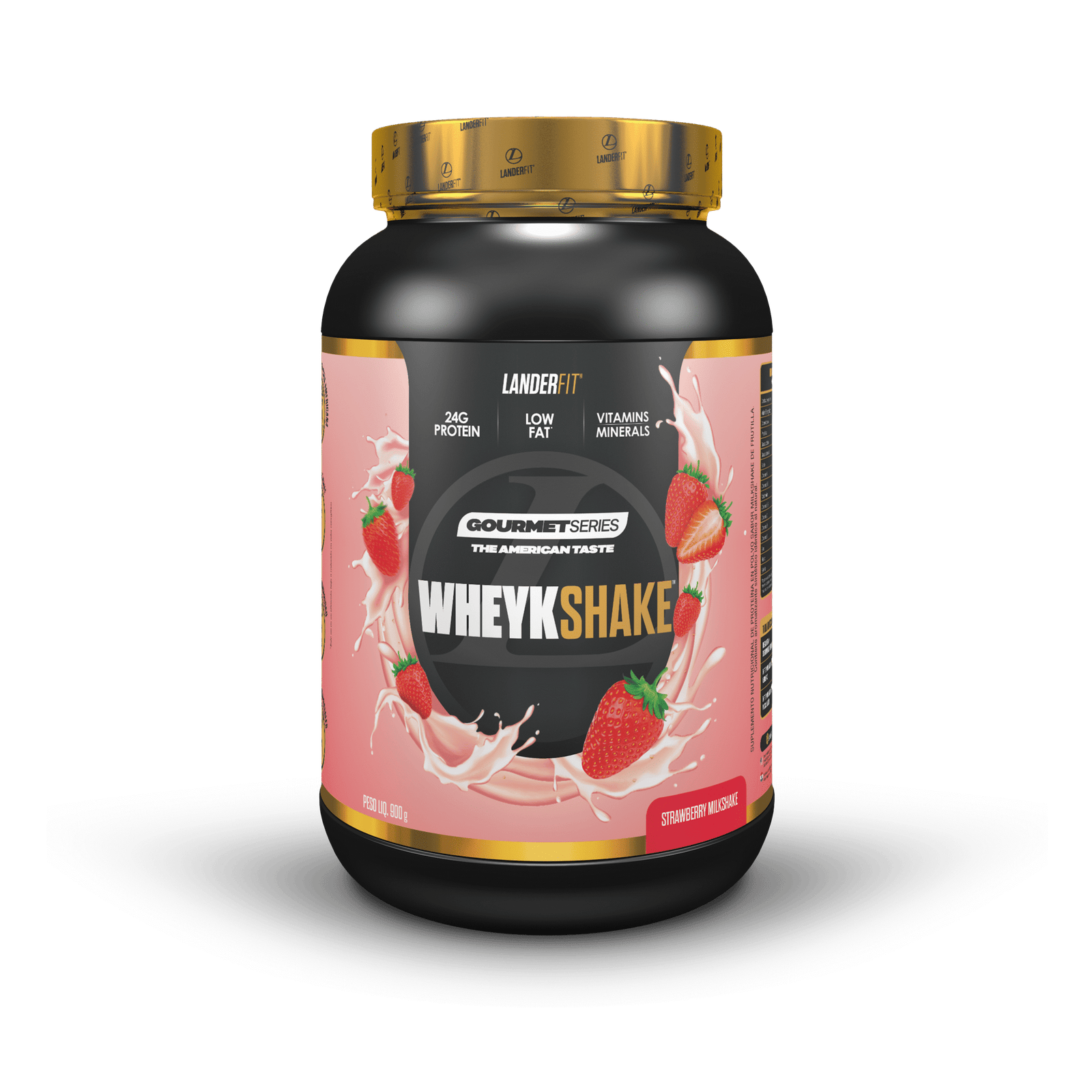 Strawberry-milkshake2 WHEYKSHAKE STRAWBERRY 450G - Imagen 1